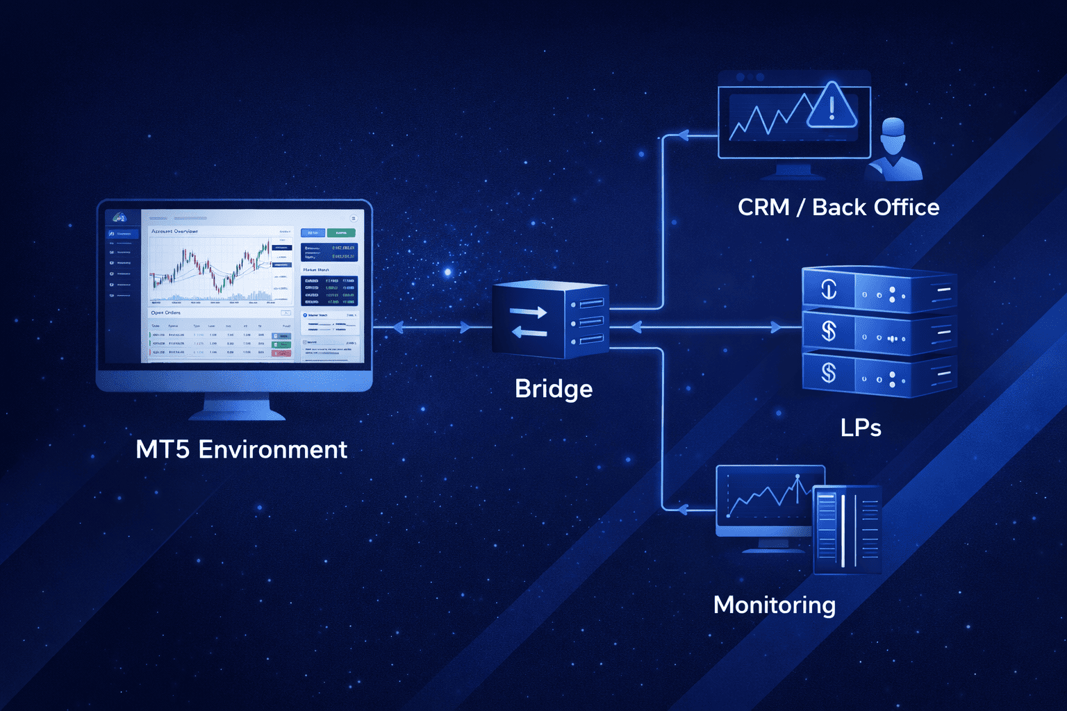 MT5经纪商架构示意图